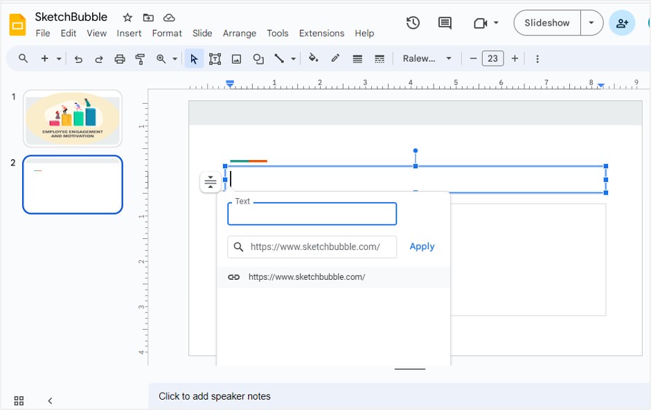 add links google slides