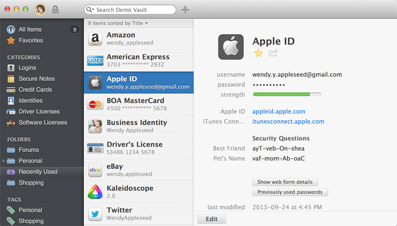 1password app