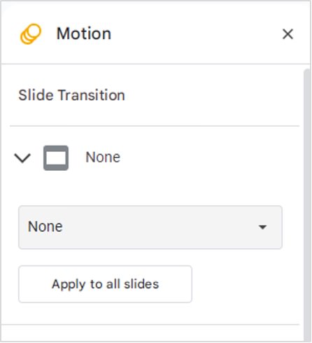 add transition google slides