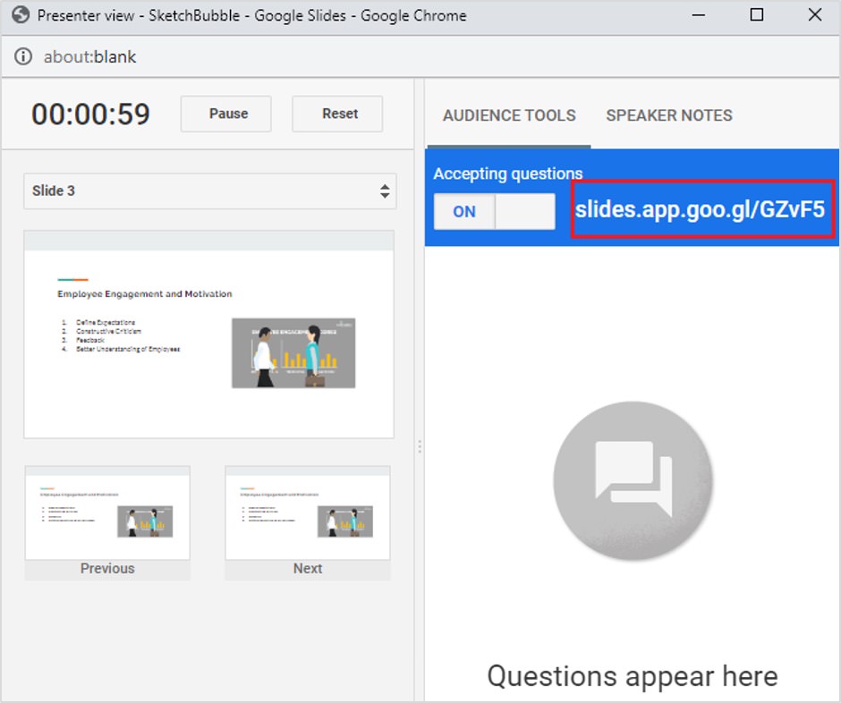 audience questions google slides