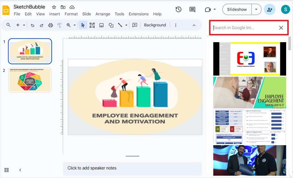 add images google slides