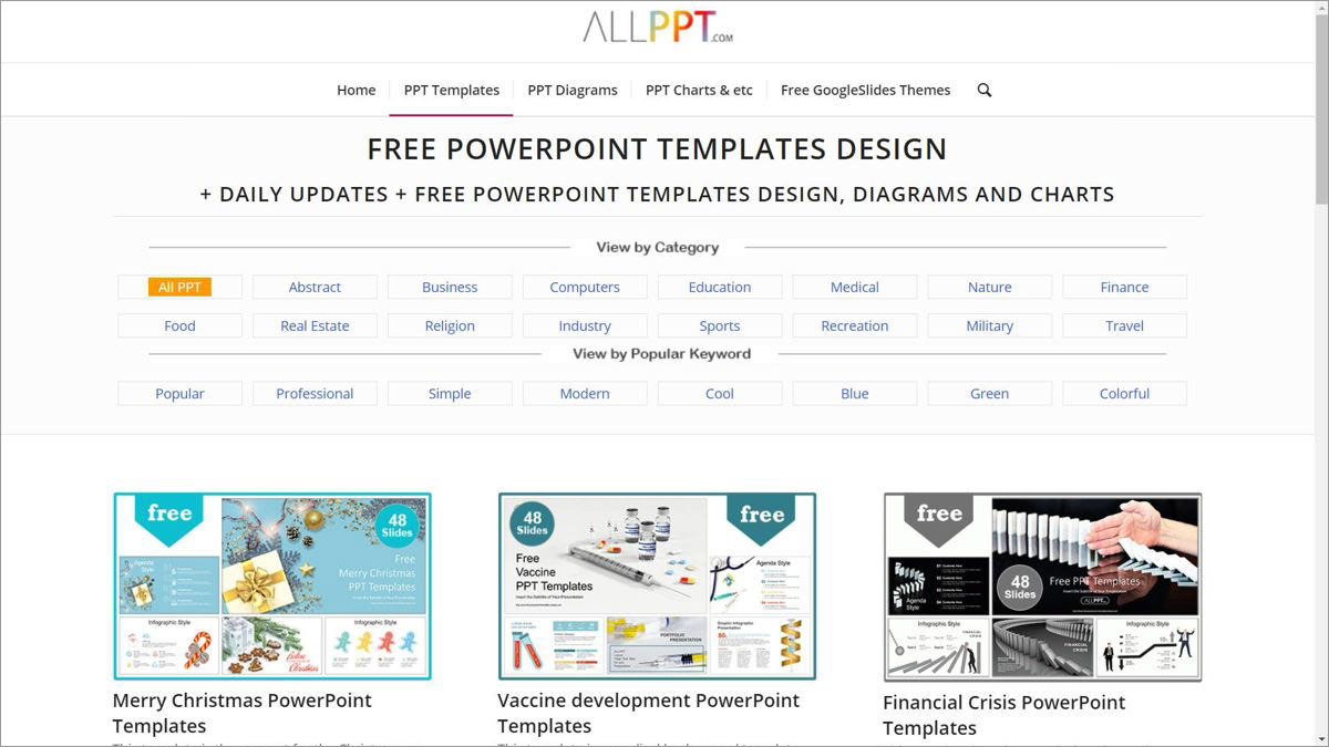 AllPPT.com offers themes for Google Slides and PowerPoint