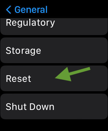 Apple Watch reset