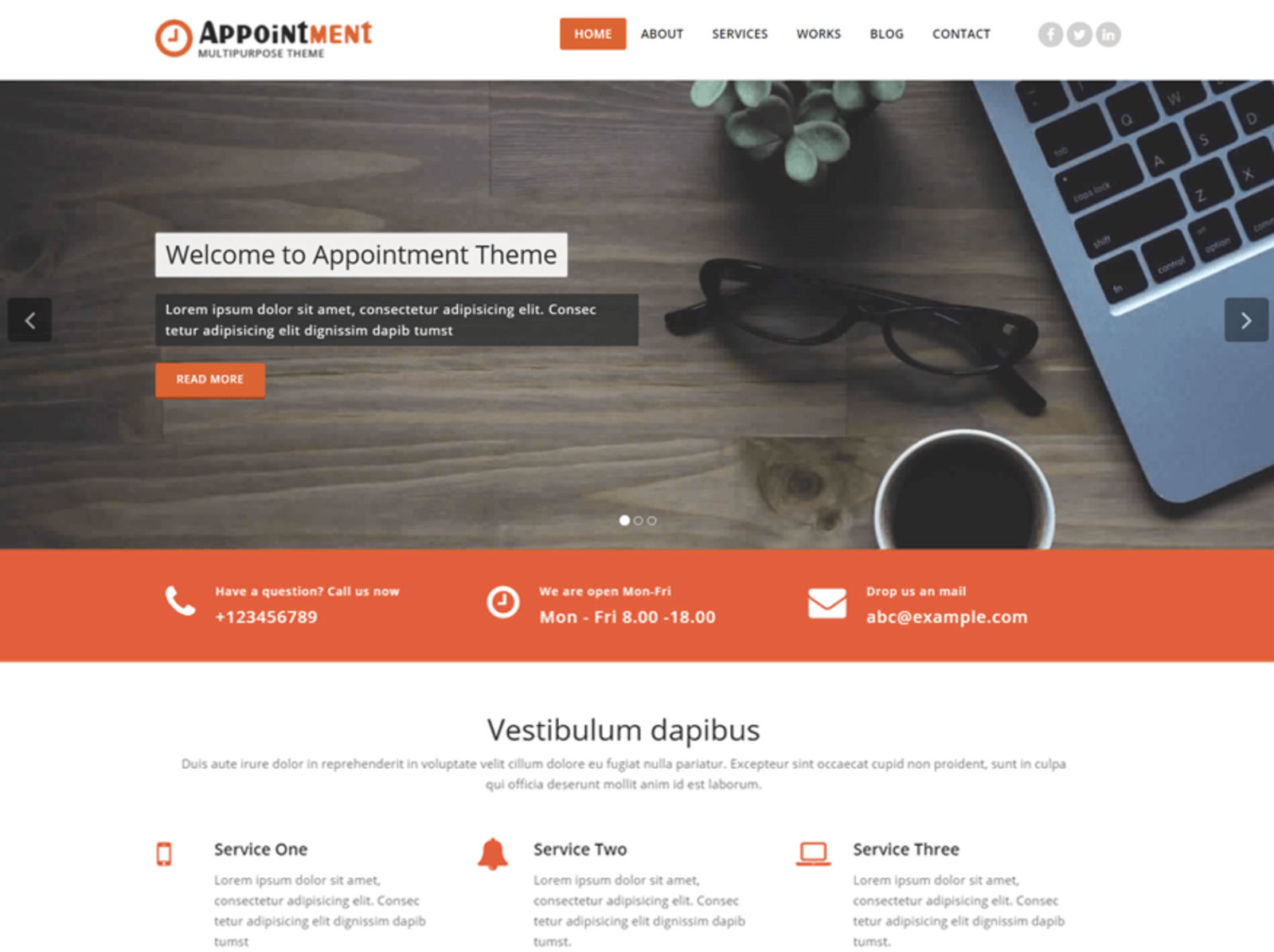 Appointment WordPress Theme