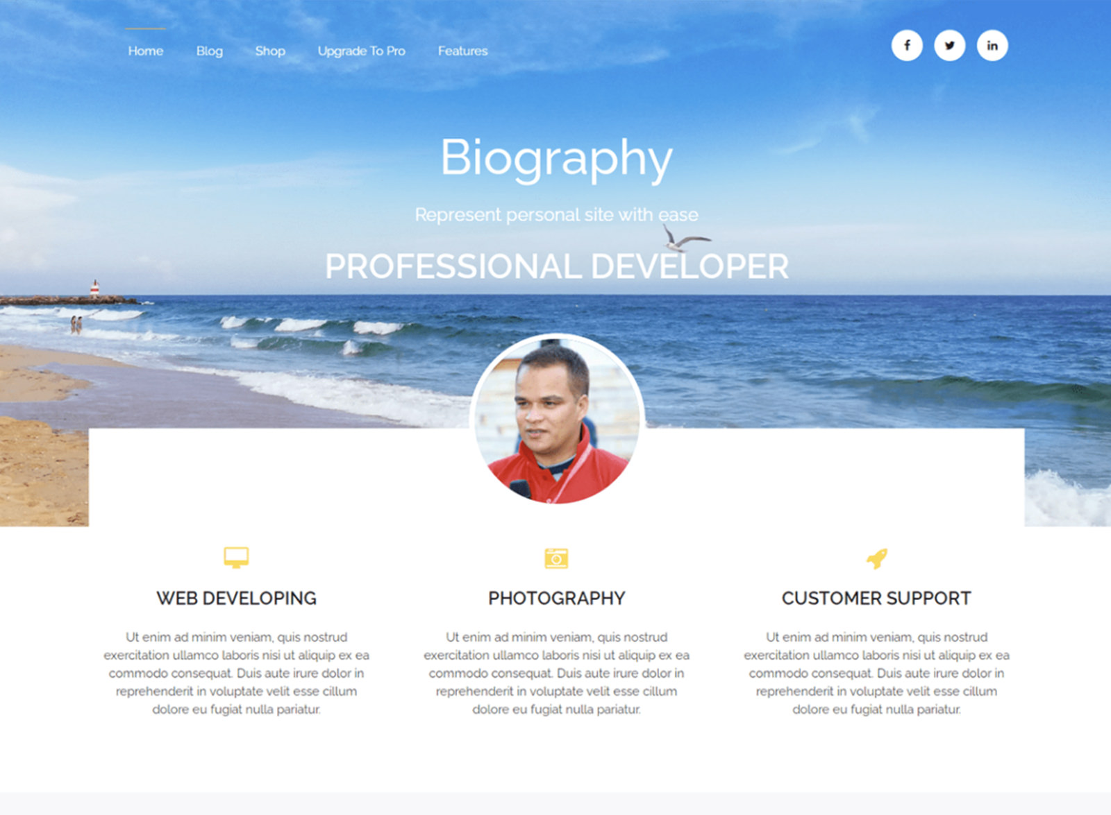 Biography WordPress Theme