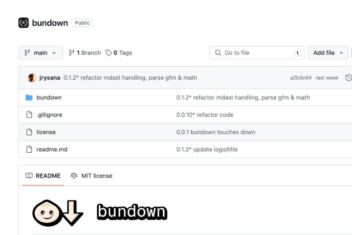 Screenshot of Bundown in action