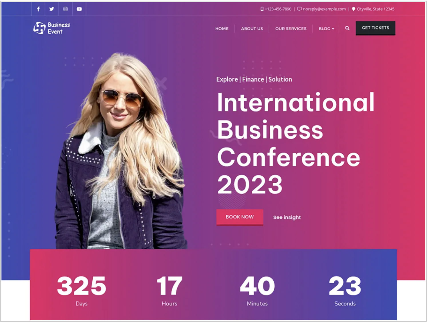 Business Conference WordPress Theme