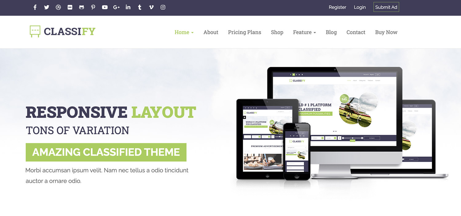 Classify WordPress Theme