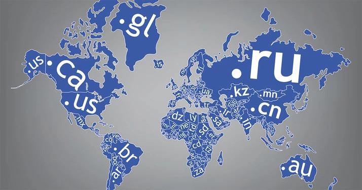 country domain map