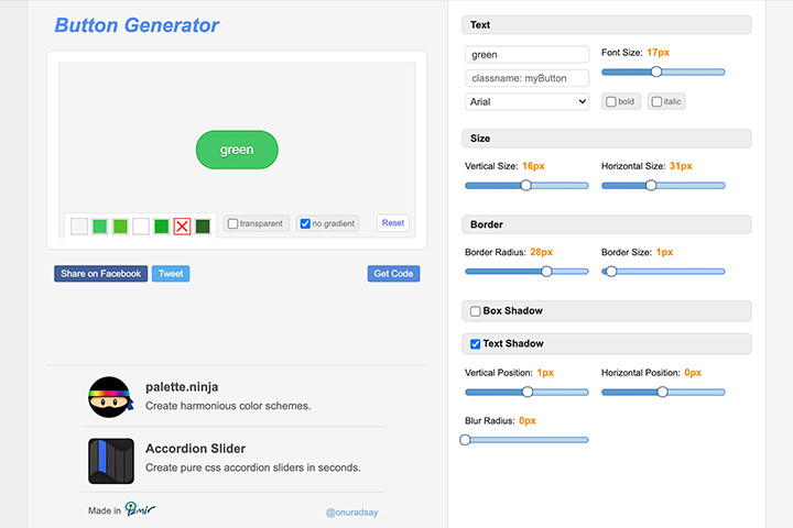 css3 button generator