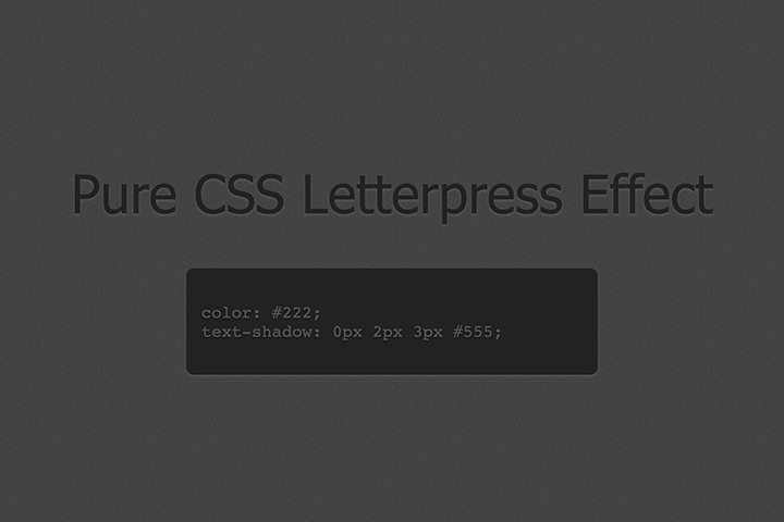 css3 letterpress