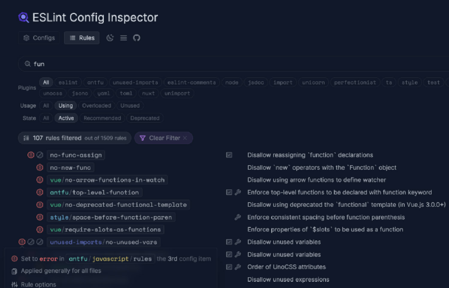 ESLint Config Inspector