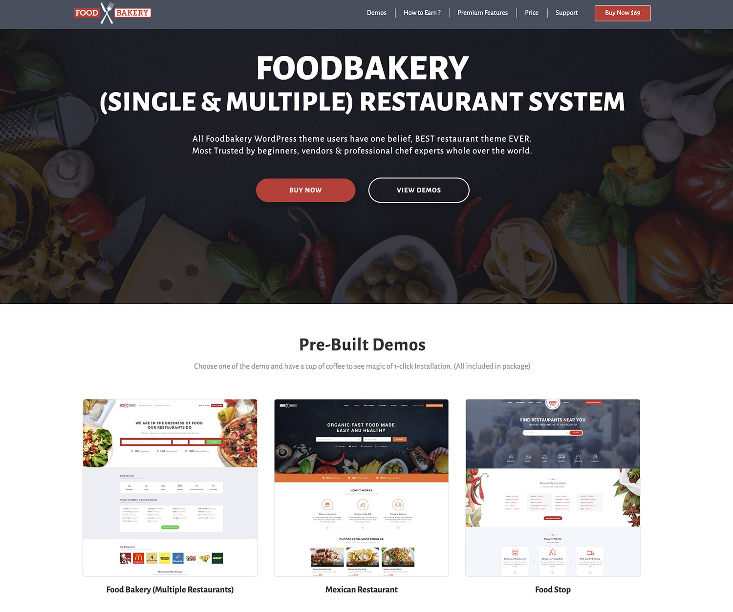 FoodBakery WordPress Theme