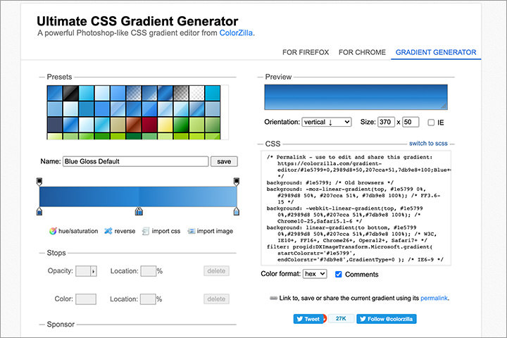 gradient editor