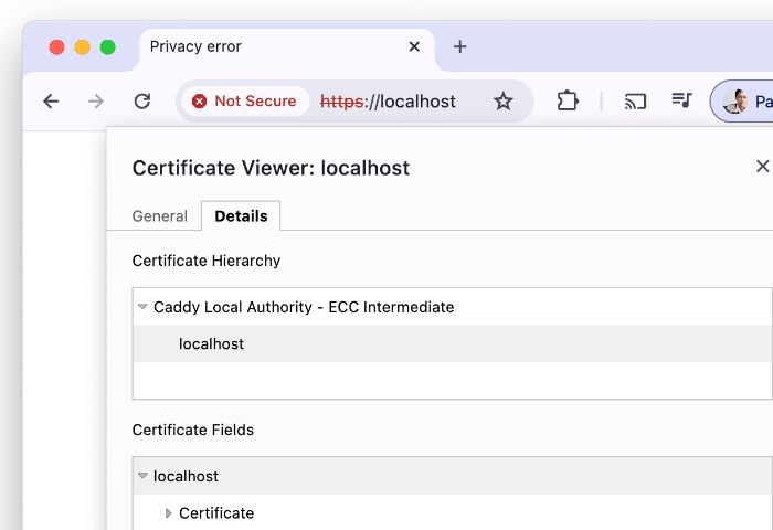 SSL error message