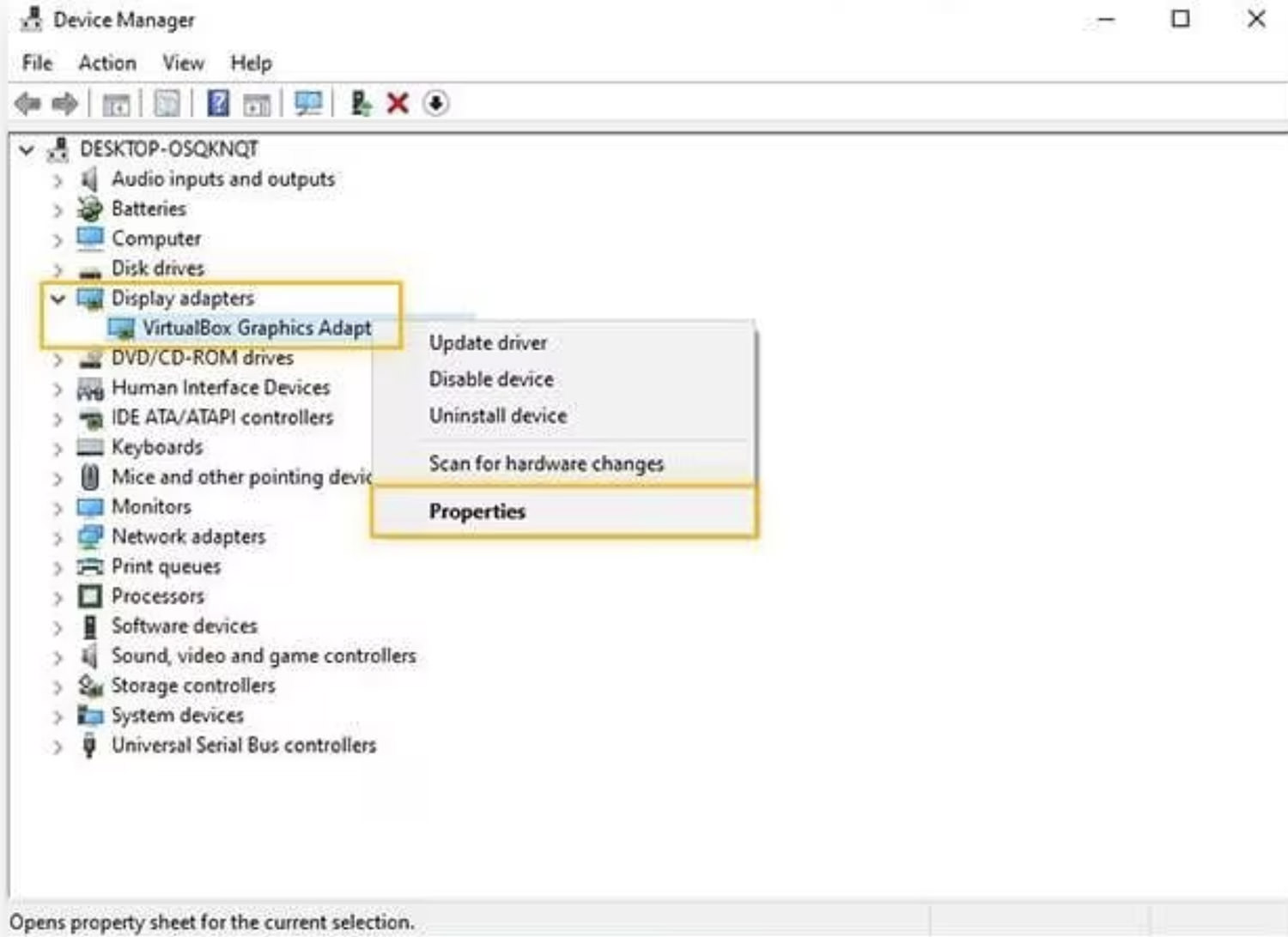 Accessing Graphics Card Properties