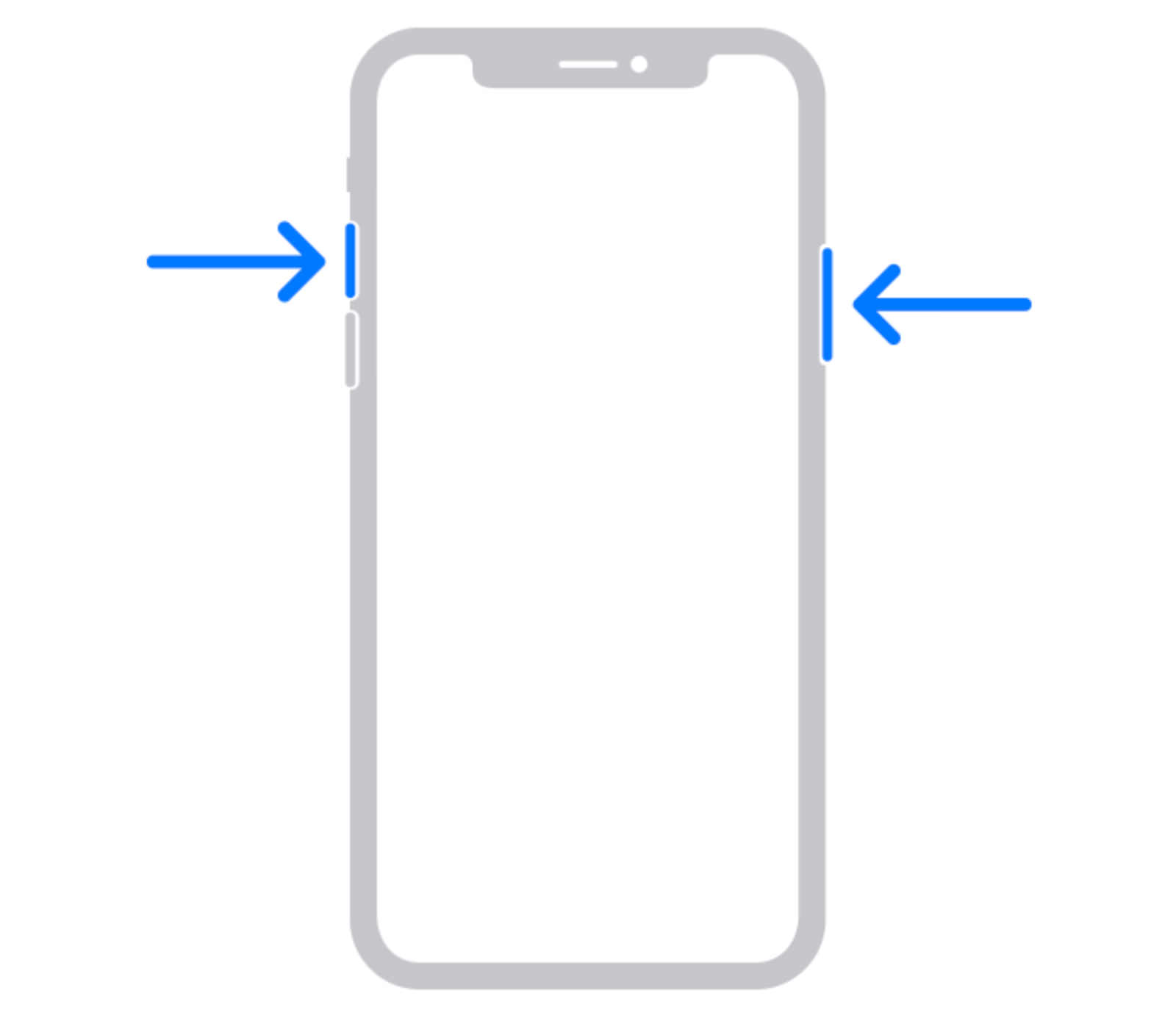 Demonstrating how to take a screenshot on iPhone