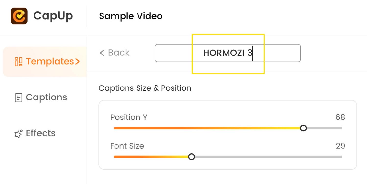 Renaming custom template in CapUp