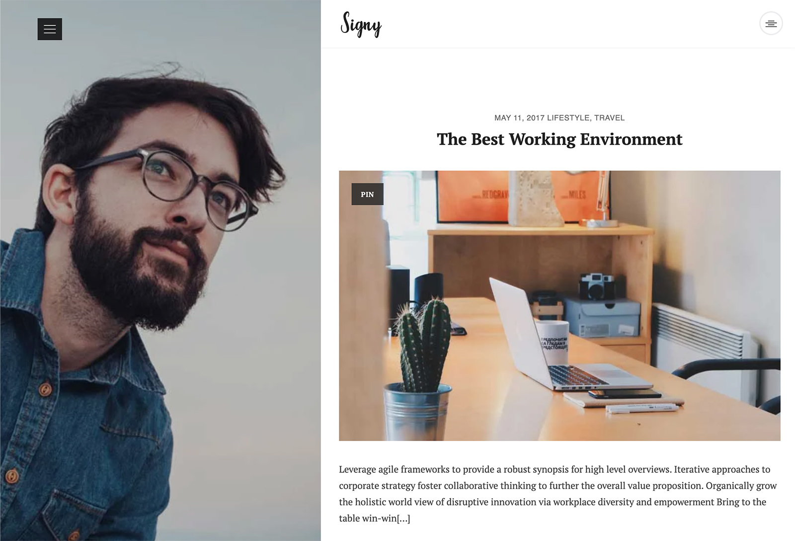 Signy WordPress Theme