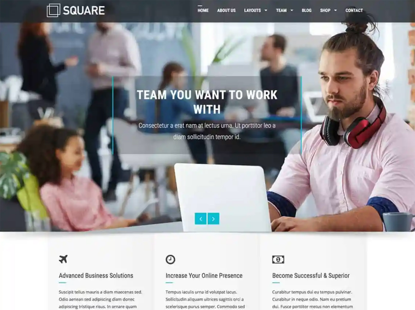 Square WordPress Theme