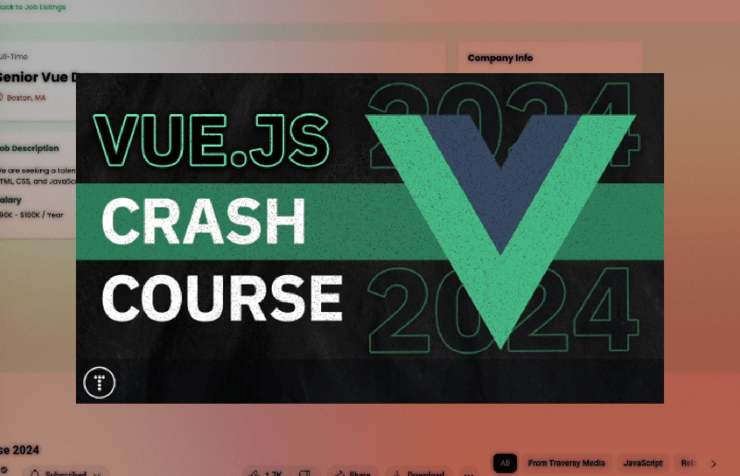 Vue.js Crash Course tutorial